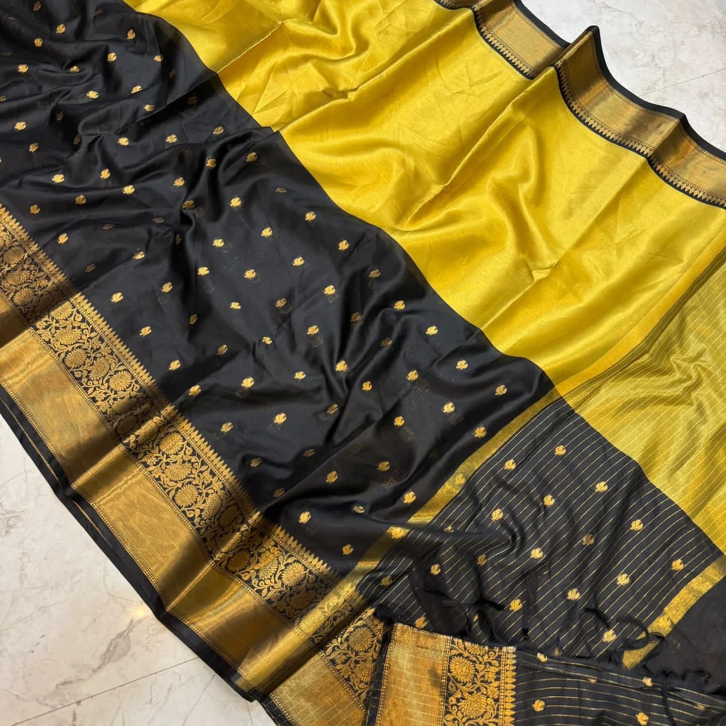 ASBS0030 Banarasi Silk Half and half Saree